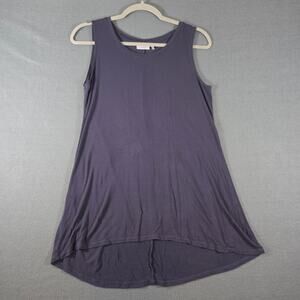 LOGO Layers Lori Goldstein EUC Womens XS Sleeveless Tank Top High Low Purple